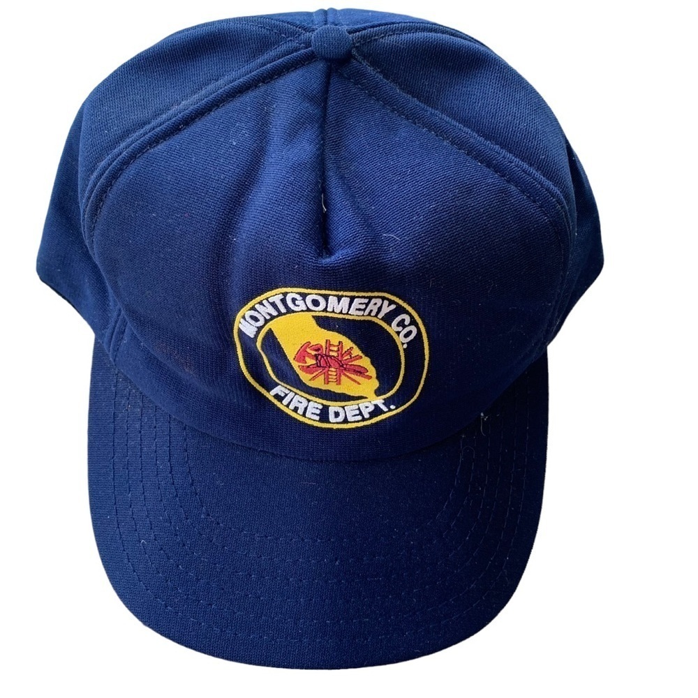 Vintage Montgomery County Fire Hat 90s Made In Usa Kentucky Mt Sterling